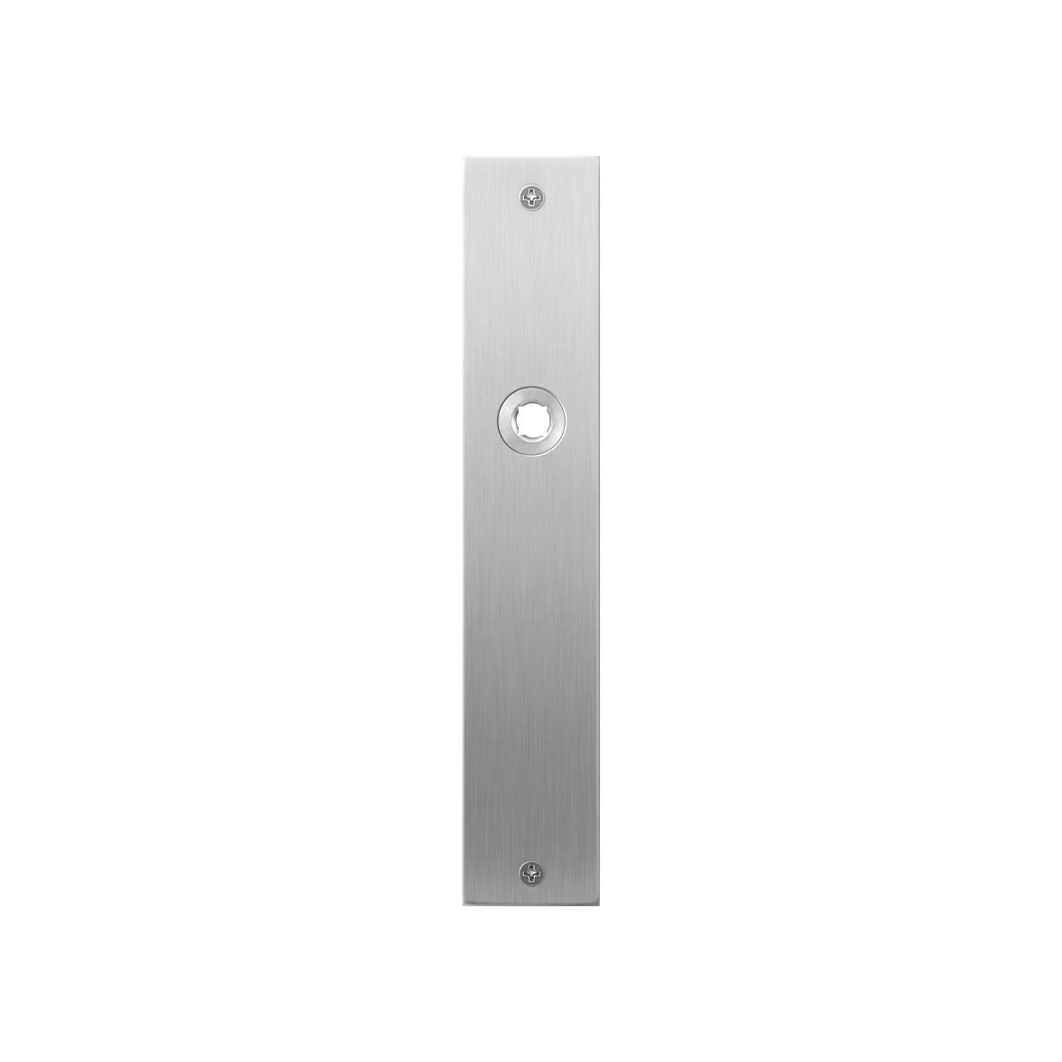 TH plaatschild recht l/r 220x40x2mm RVS geborsteld blind zonder veer