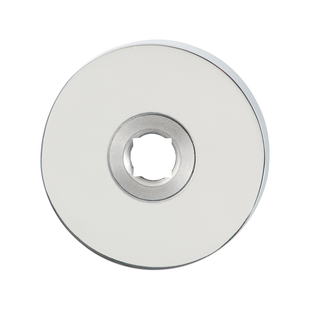 TH ronde click rozet links 50x6 mm RVS gepolijst
