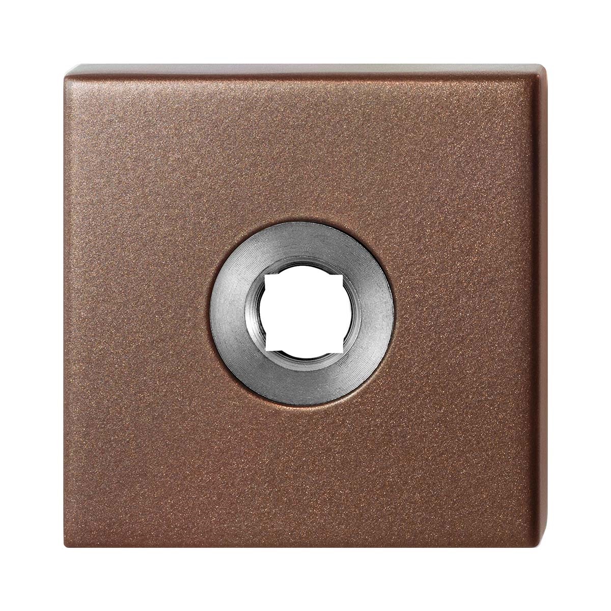 TH click rozet links 50x50x8 mm Bronze blend vierkant
