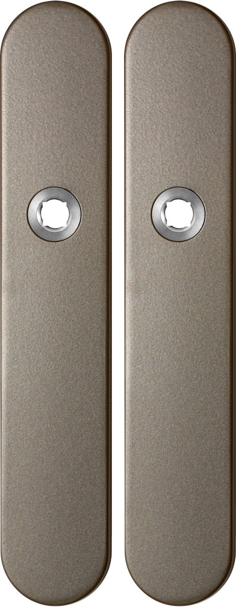 TH langschild paar 218x40x8,5mm Mocca blend blind afgerond