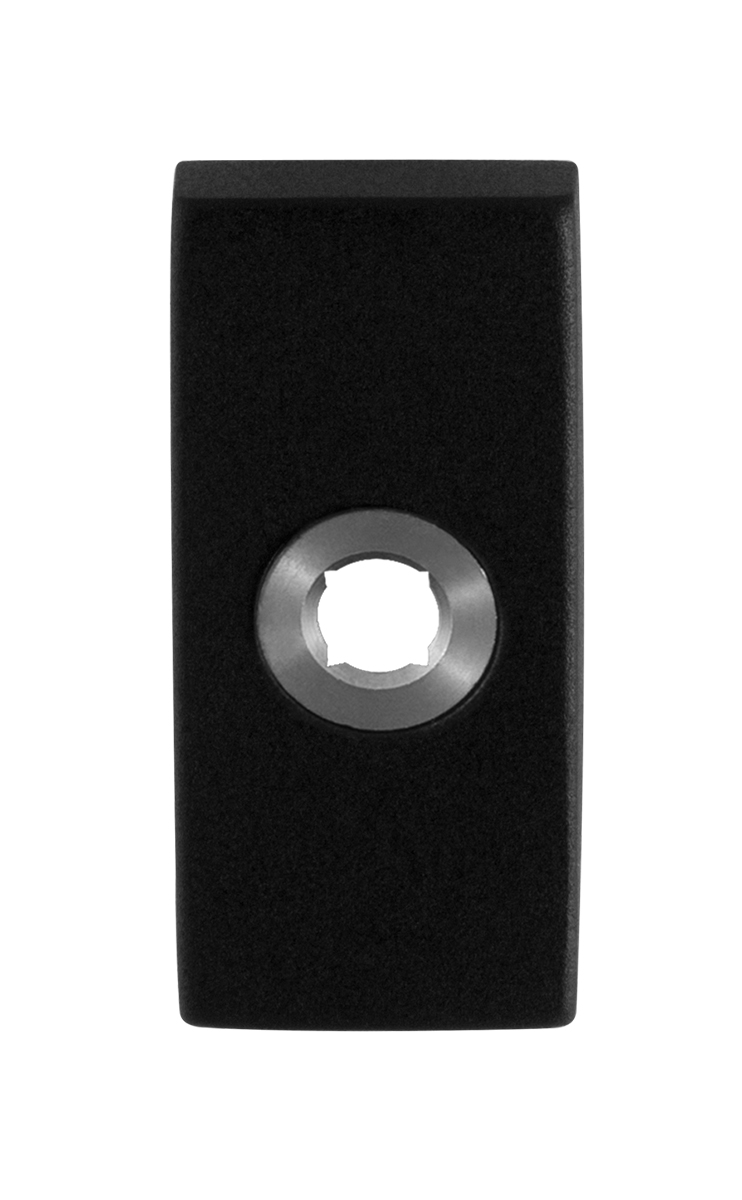 TH click rozet rechts 70x32x10 mm Zwart rechthoekig