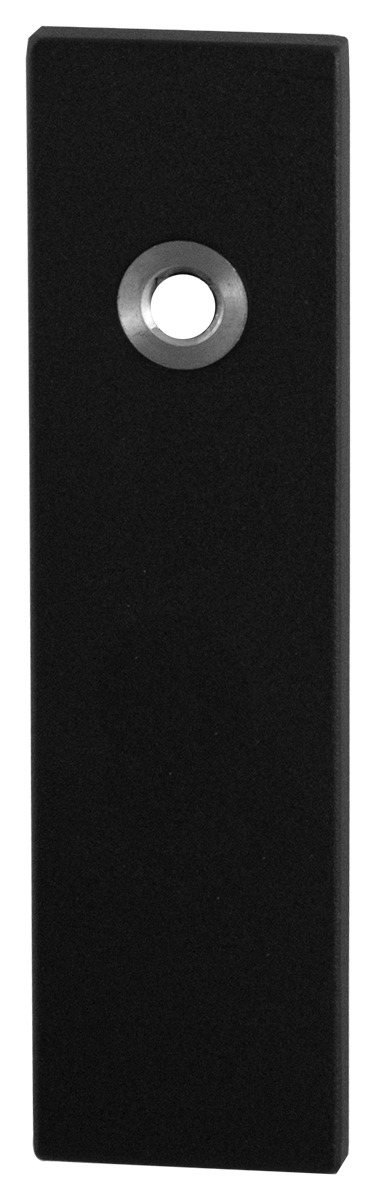 TH kortschild links 169x46x8,5 mm Zwart blind rechthoekig