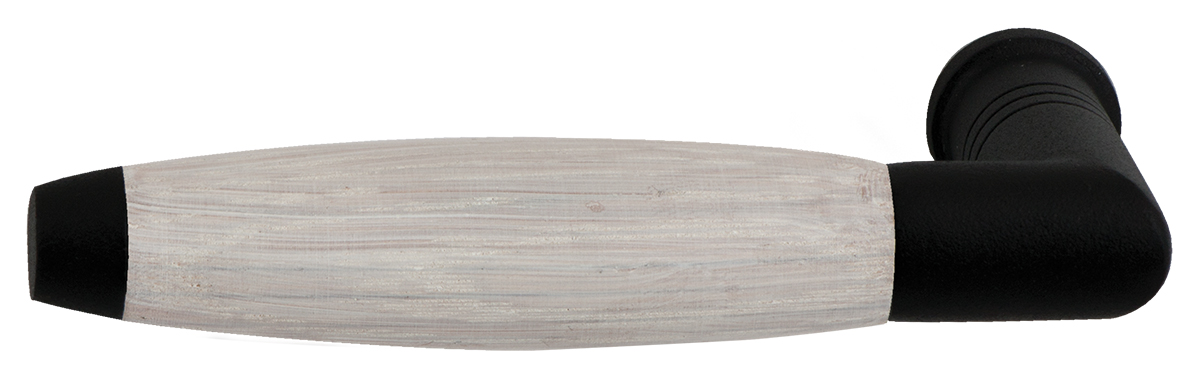 TH Ika deurkruk haaks li/re Zwart Eiken Whitewash+trap eindk