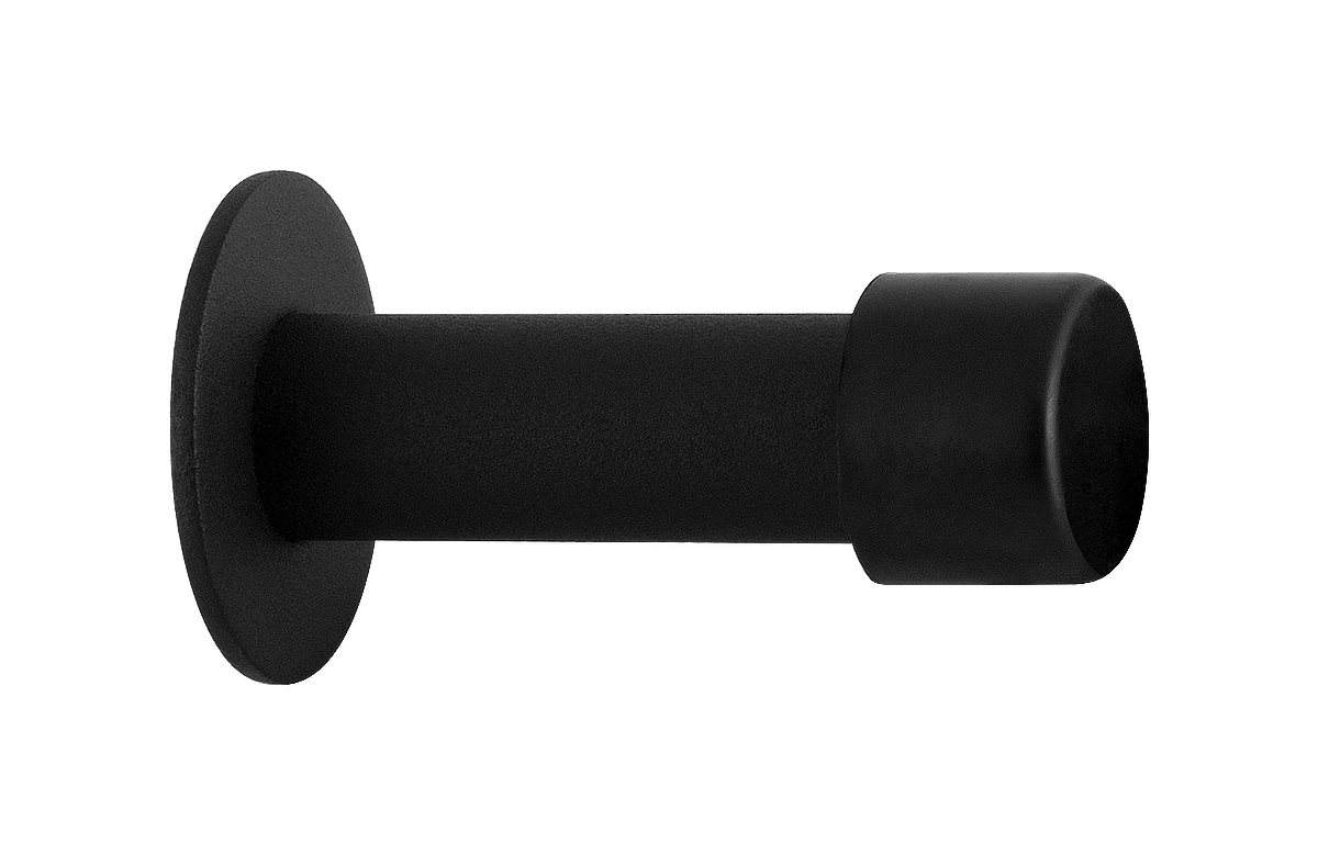 TH deurstopper rond 85x22 mm Zwart incl rozet