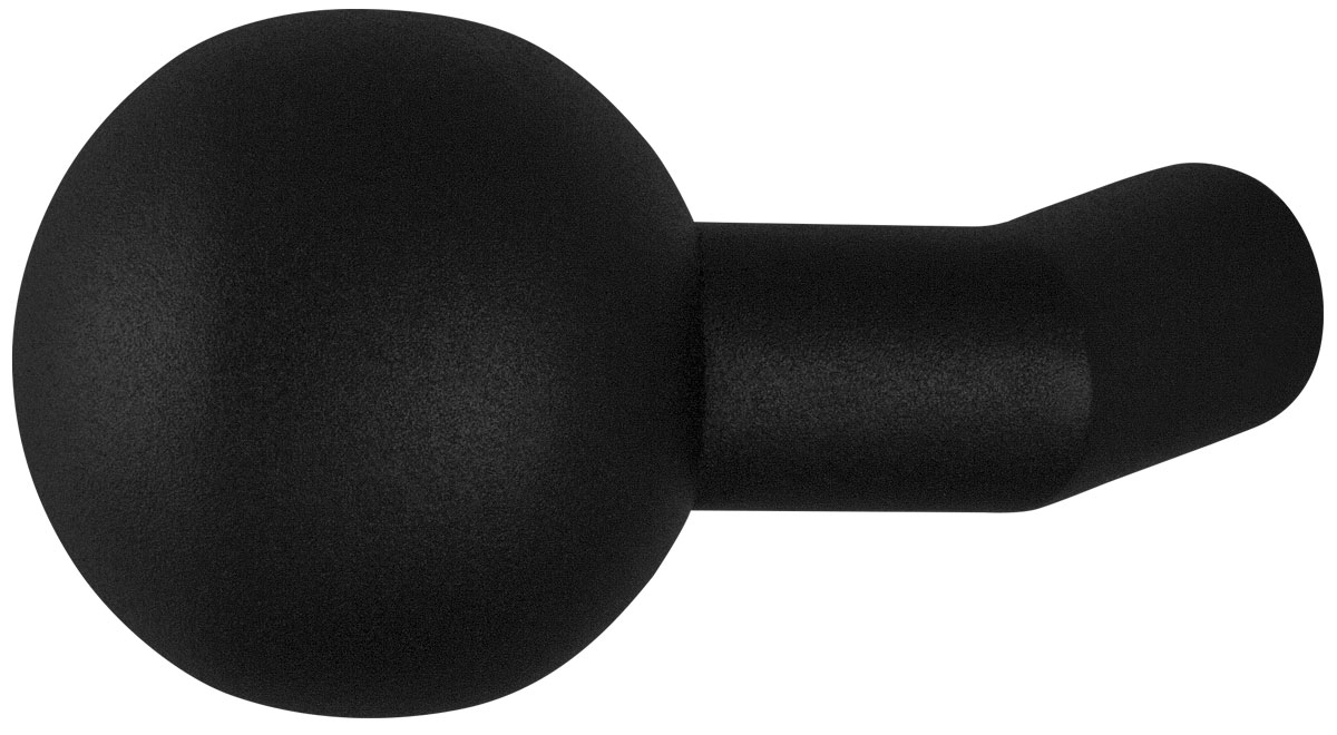 TH verkropte kogelknop 55 mm Zwart draaibaar incl krukstift