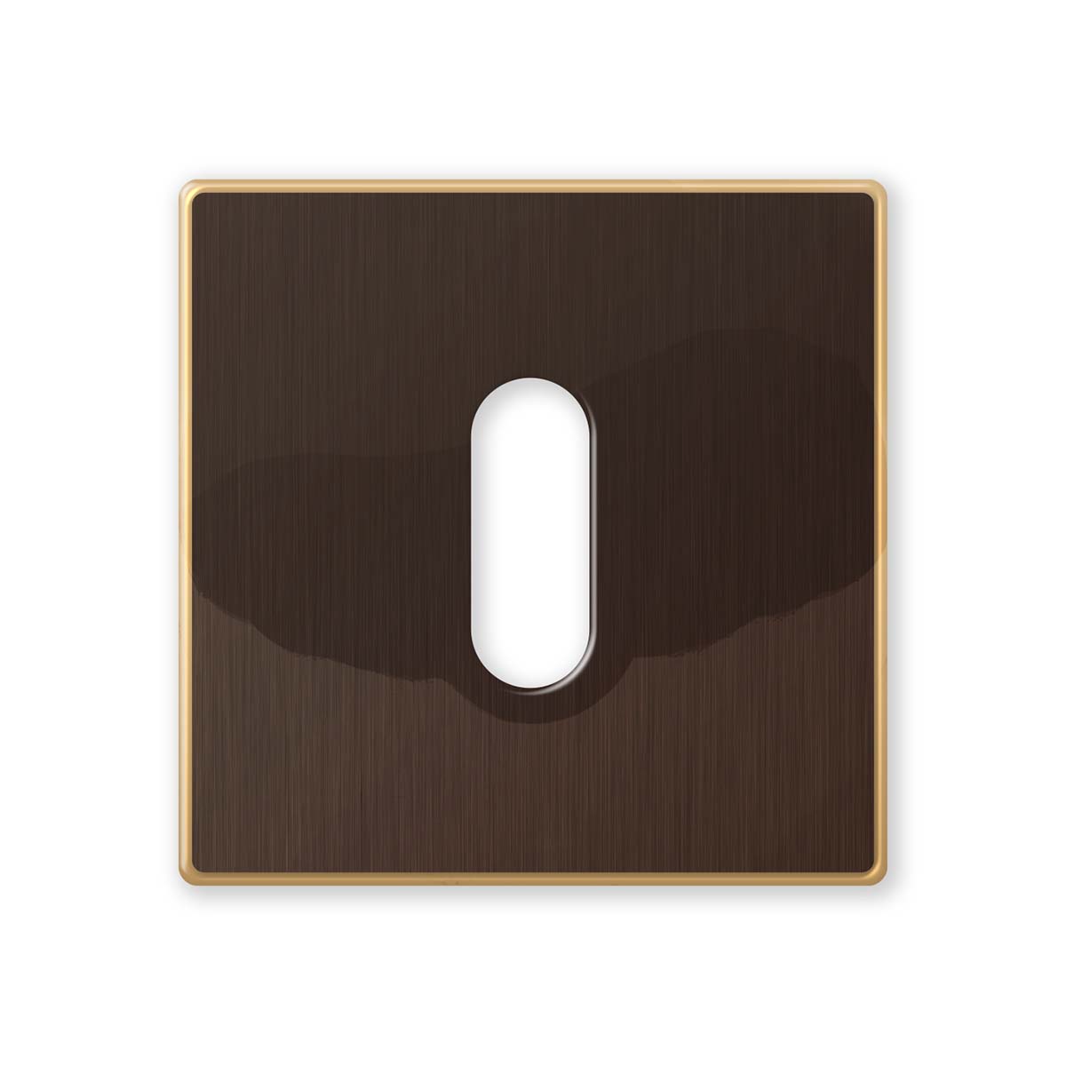 TH sleutelrozet 50x50x6 mm brons