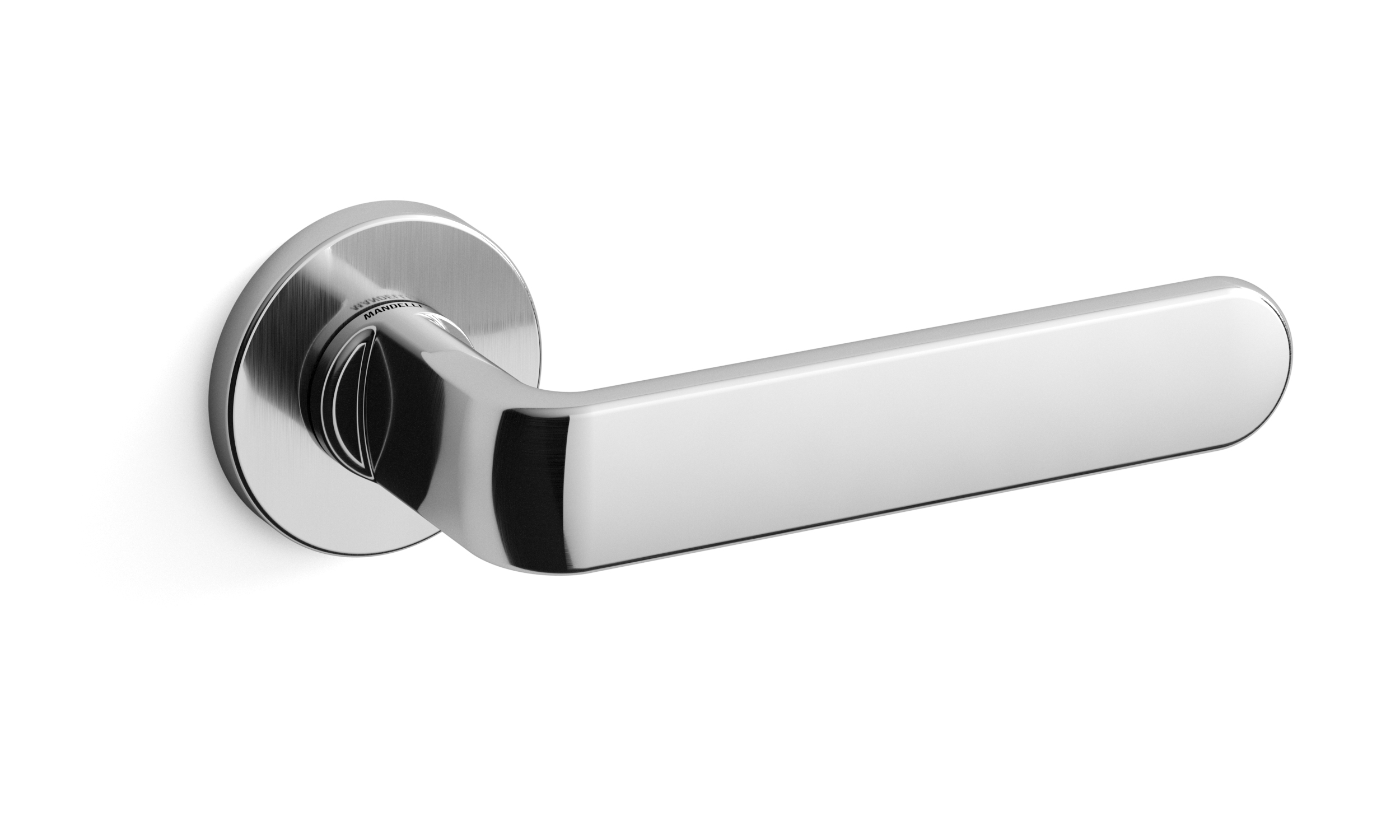 TH deurkruk PP33 rechts 51x6 mm Chrome op rozet