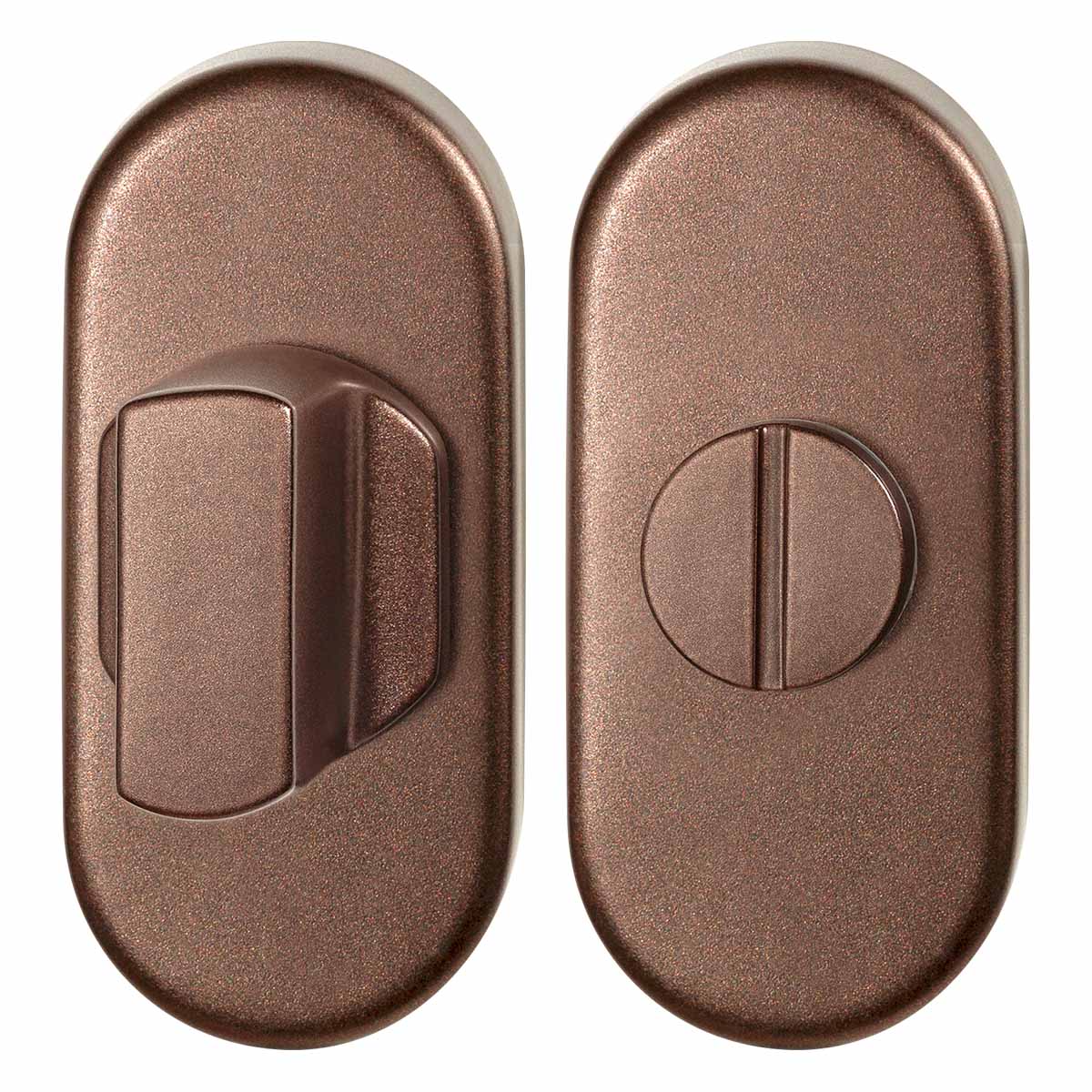 TH toiletgarnituur 70x32 mm Bronze blend ovaal stift 8 mm