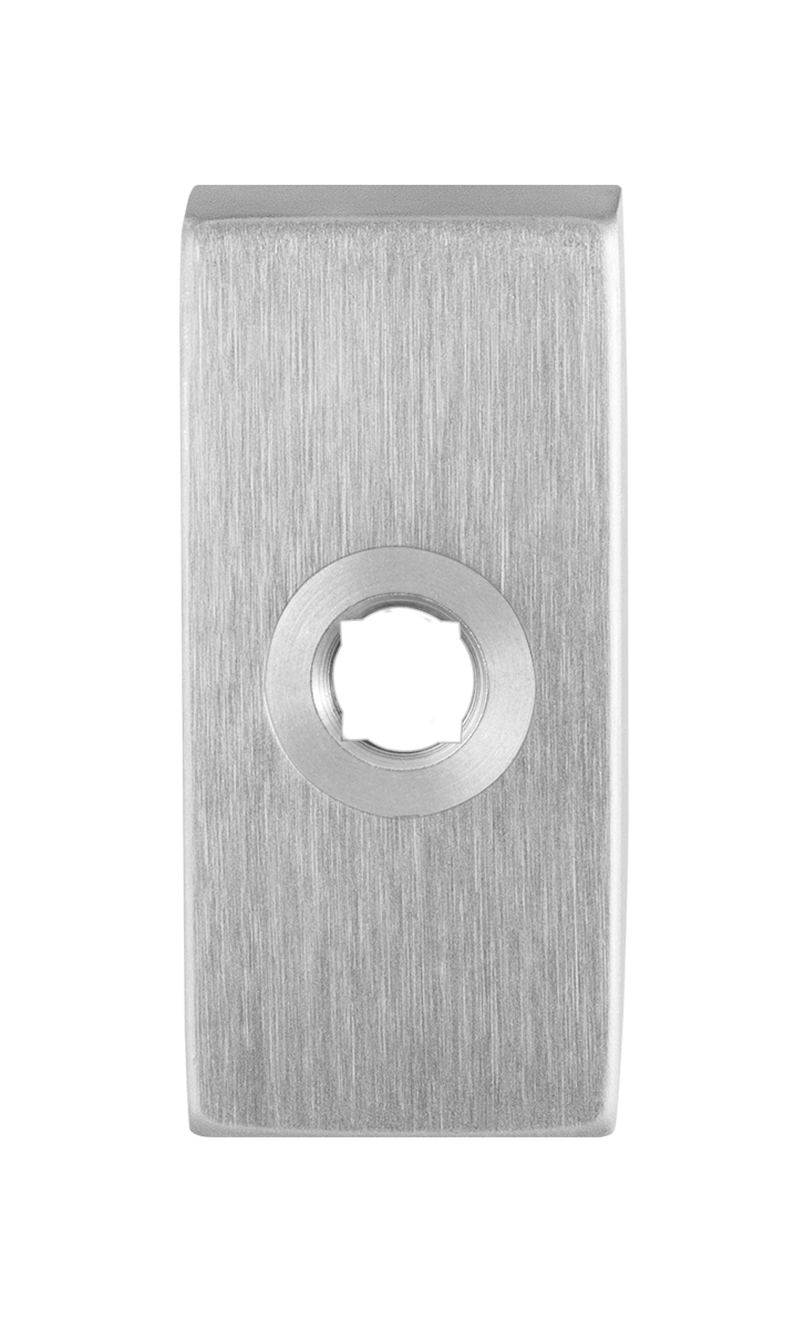 TH click rozet paar 70x32x10 mm RVS geborsteld rechthoekig