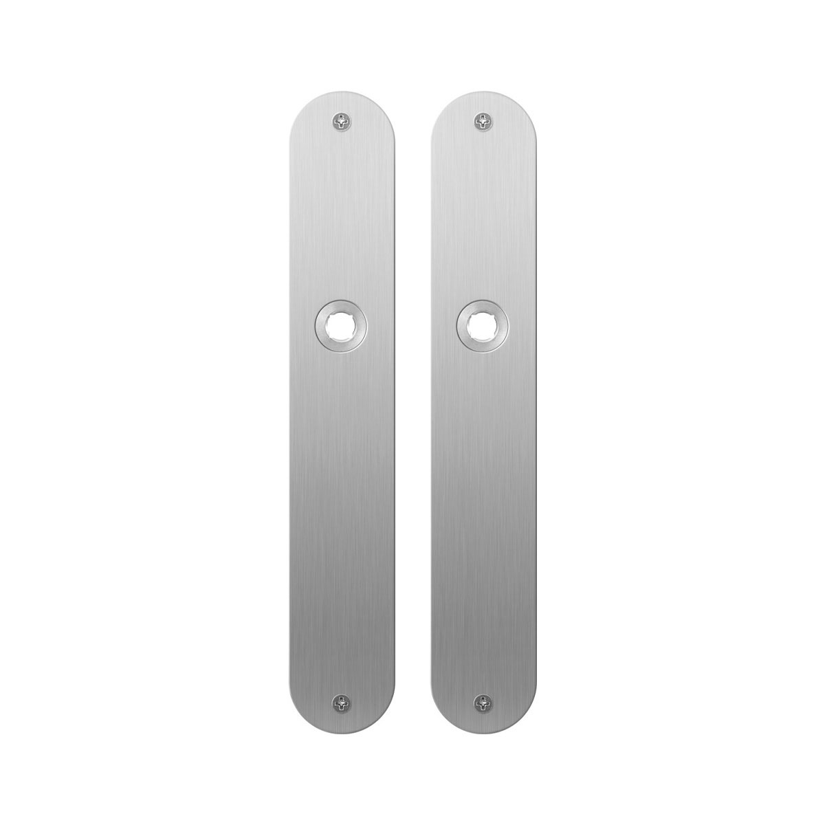 TH plaatschild paar 240x40x2 mm RVS geborsteld blind geen veer afg