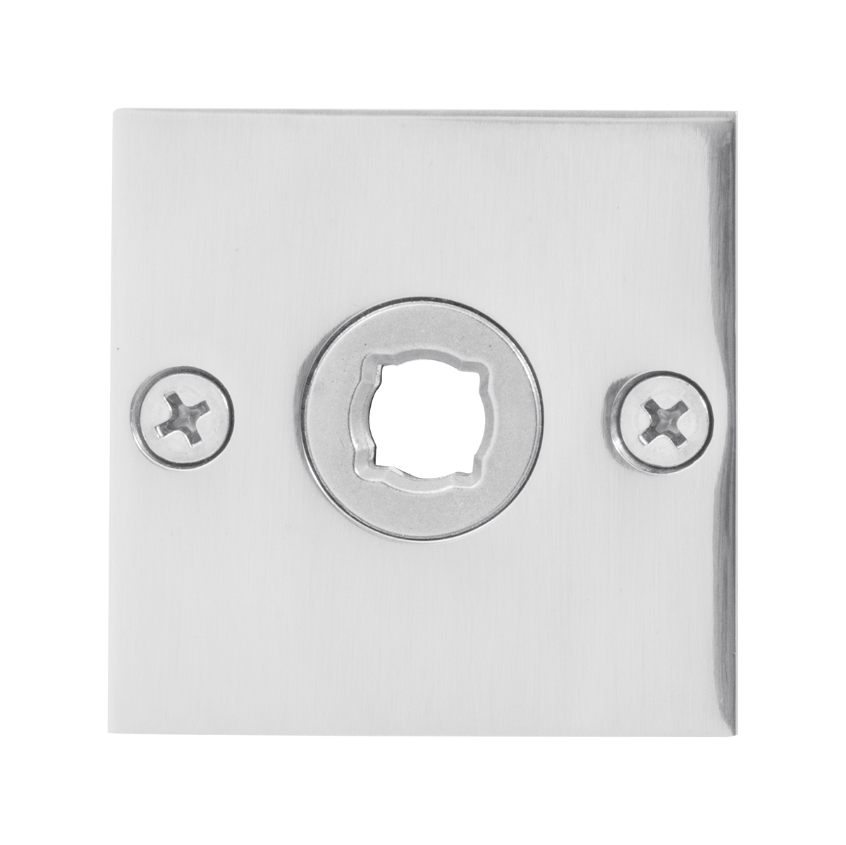 TH plat rozet paar 50x50x2 mm RVS gepolijst vierkant