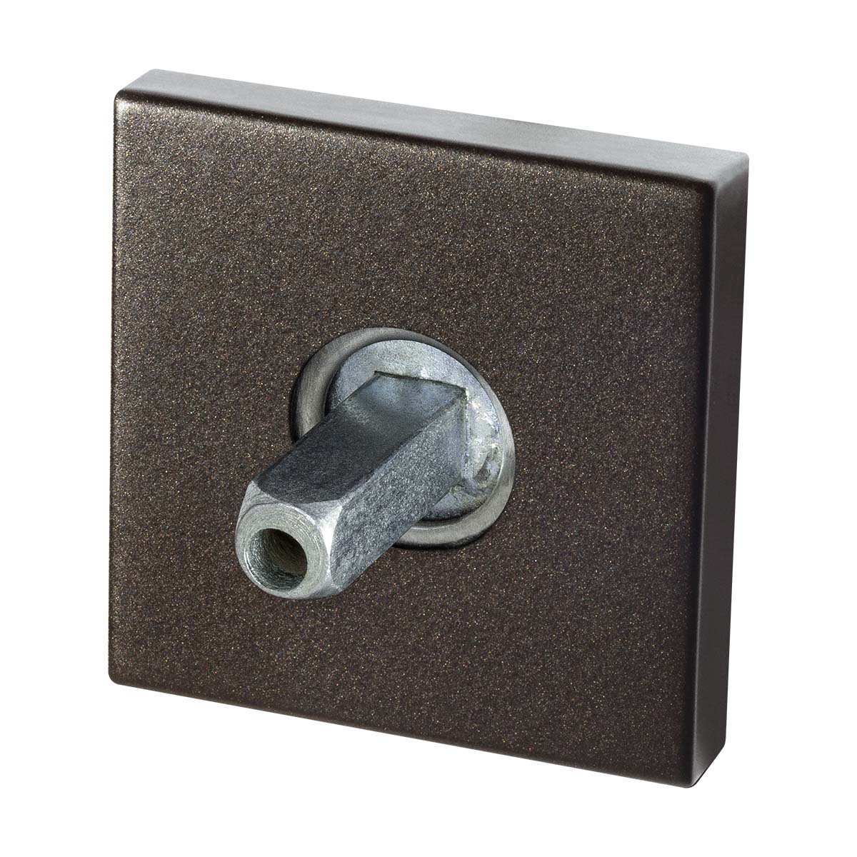 TH rozet vierkant 50x50x8 mm Dark blend + knopvastzetter