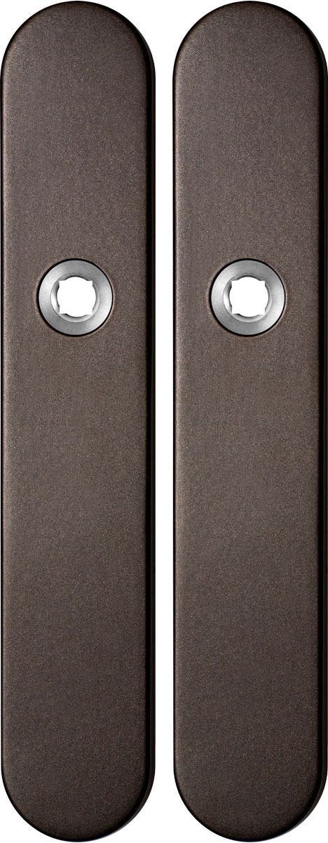 TH langschild paar 218x40x8,5mm Dark blend blind afgerond