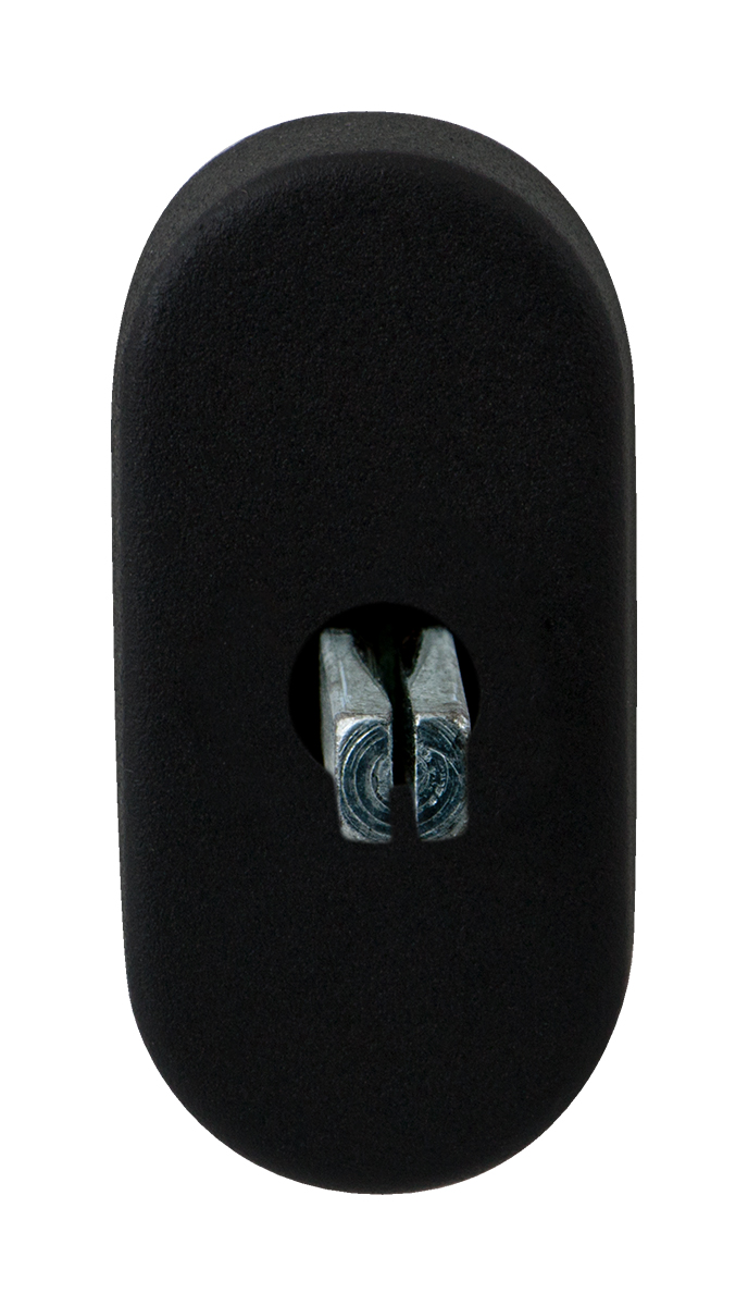 TH draaikiepmechanisme 65x30x12 mm Zwart ovaal binnen stift 40 mm