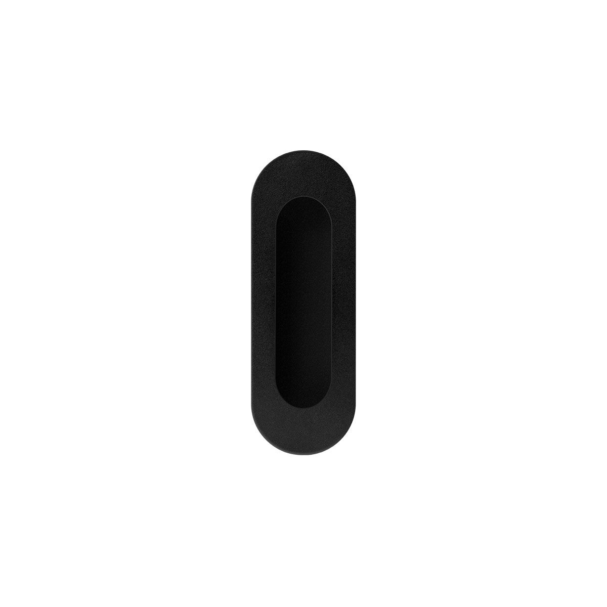 TH schuifdeurkom ovaal 120x40 mm zwart