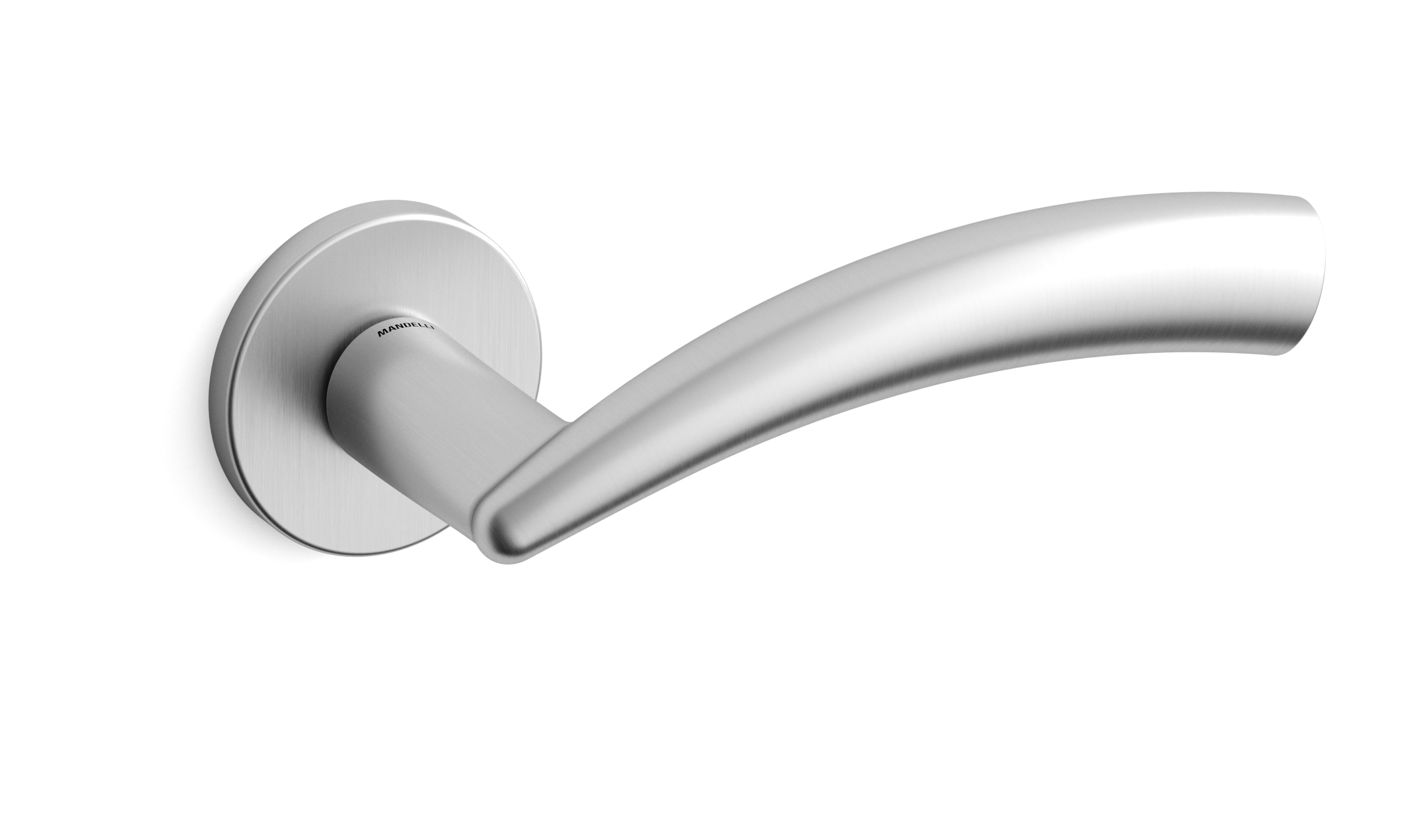 TH Nadir deurkruk paar 51x6 mm Mat chroom op rozet