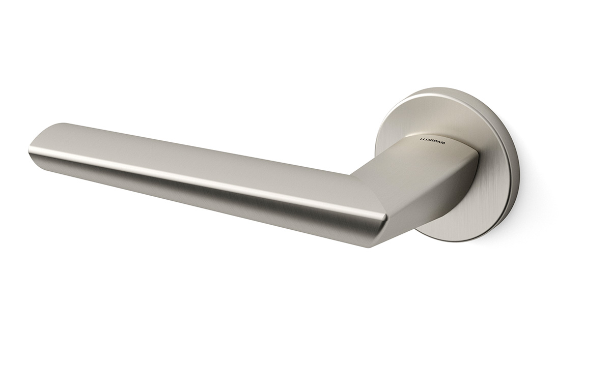 TH Isi deurkruk links 51x6 mm Nikkel op rozet