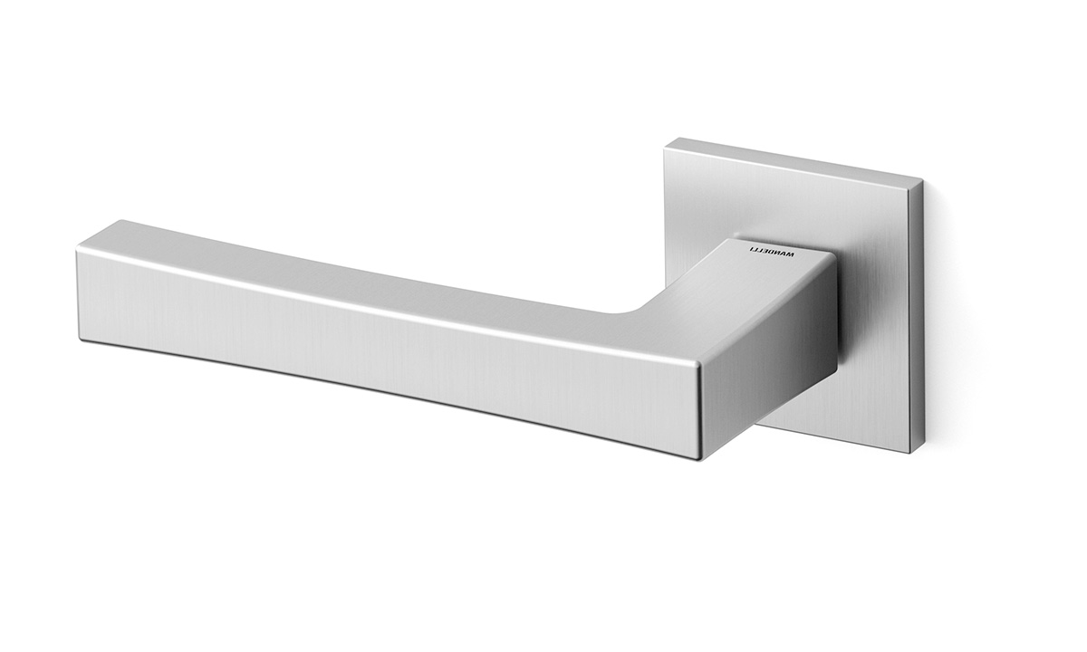 TH Telis deurkruk links 50x50x6 mm Mat chroom op rozet