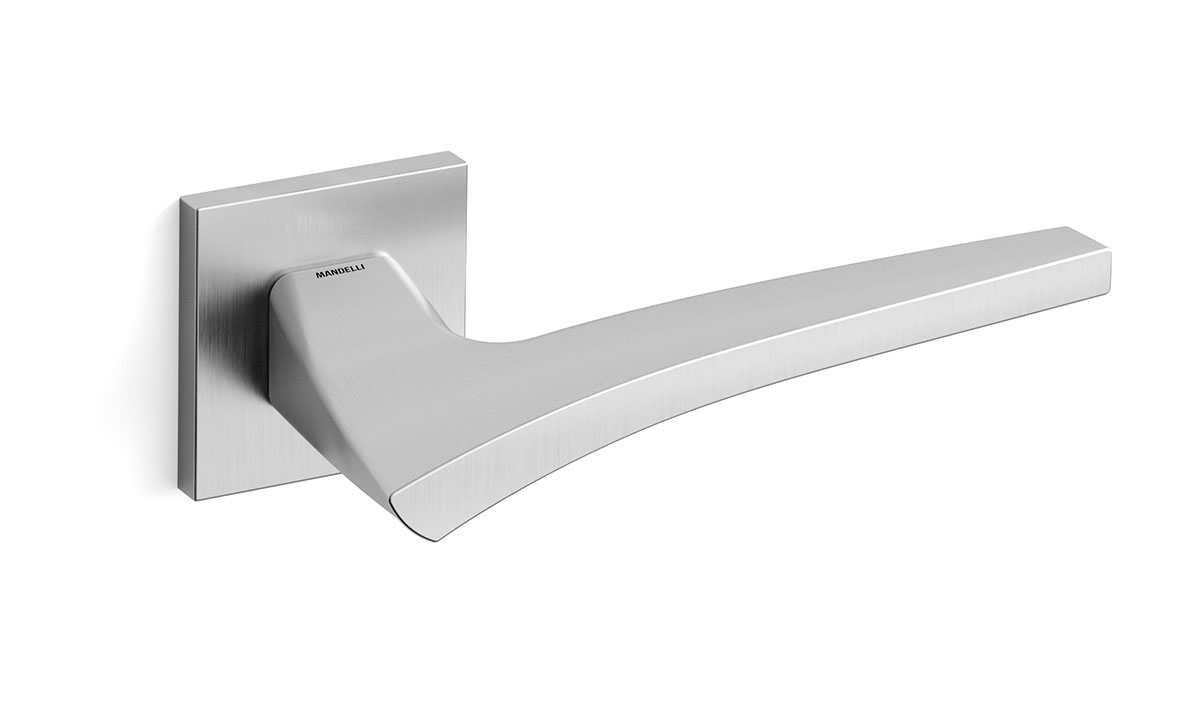 TH Astrid deurkruk paar 50x50x6 mm Mat chroom op rozet