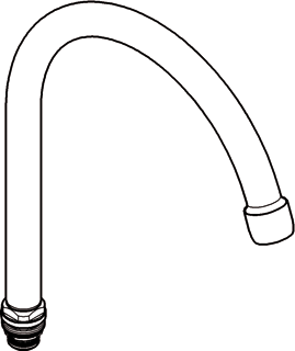 Grohe hoge L-uitloop sanitairkraan Costa 182