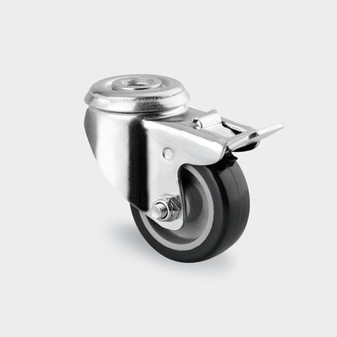 Zwenkwiel met rem 50x19,5mm 40kg