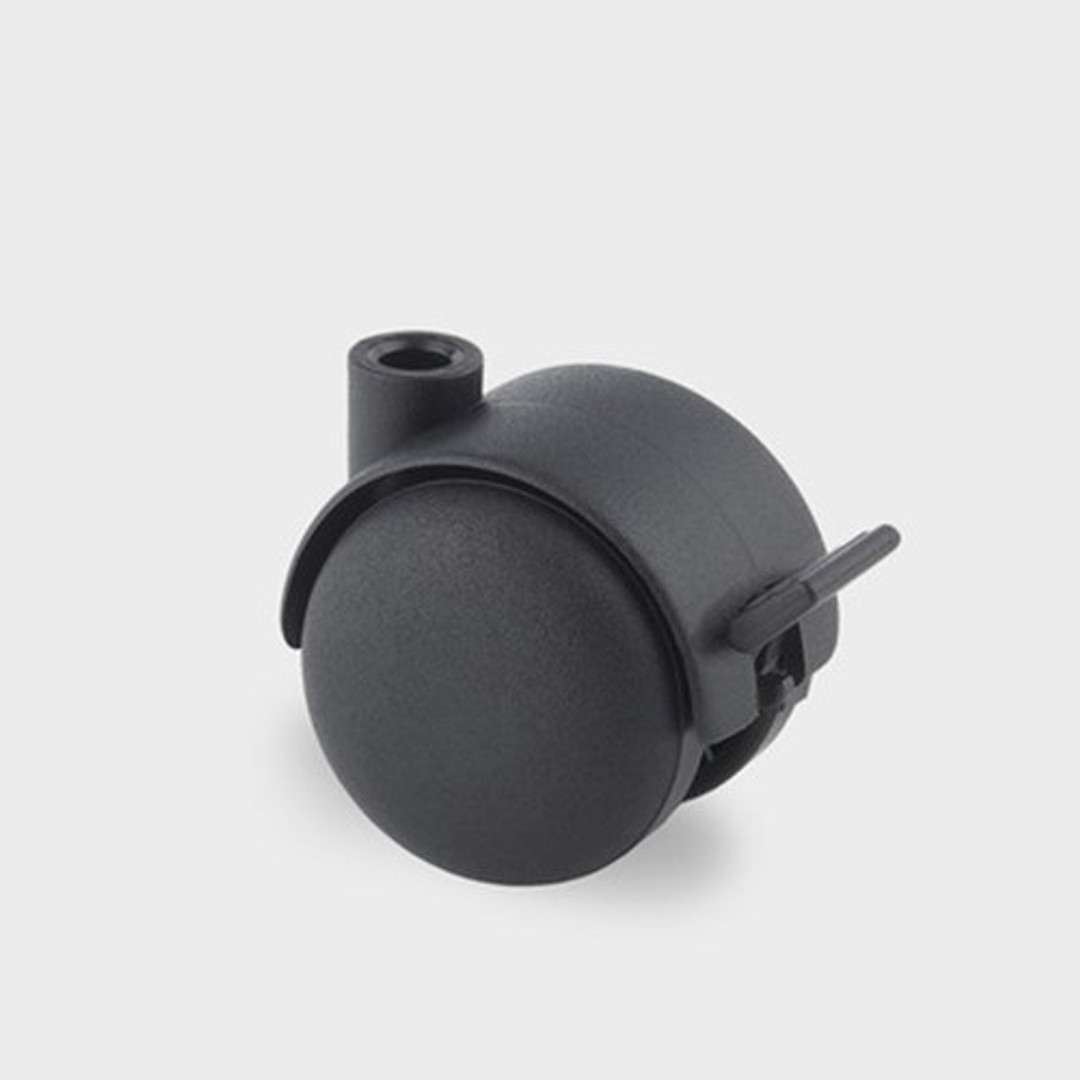 Stoelwiel kunststof 50x7mm 40kg met rem