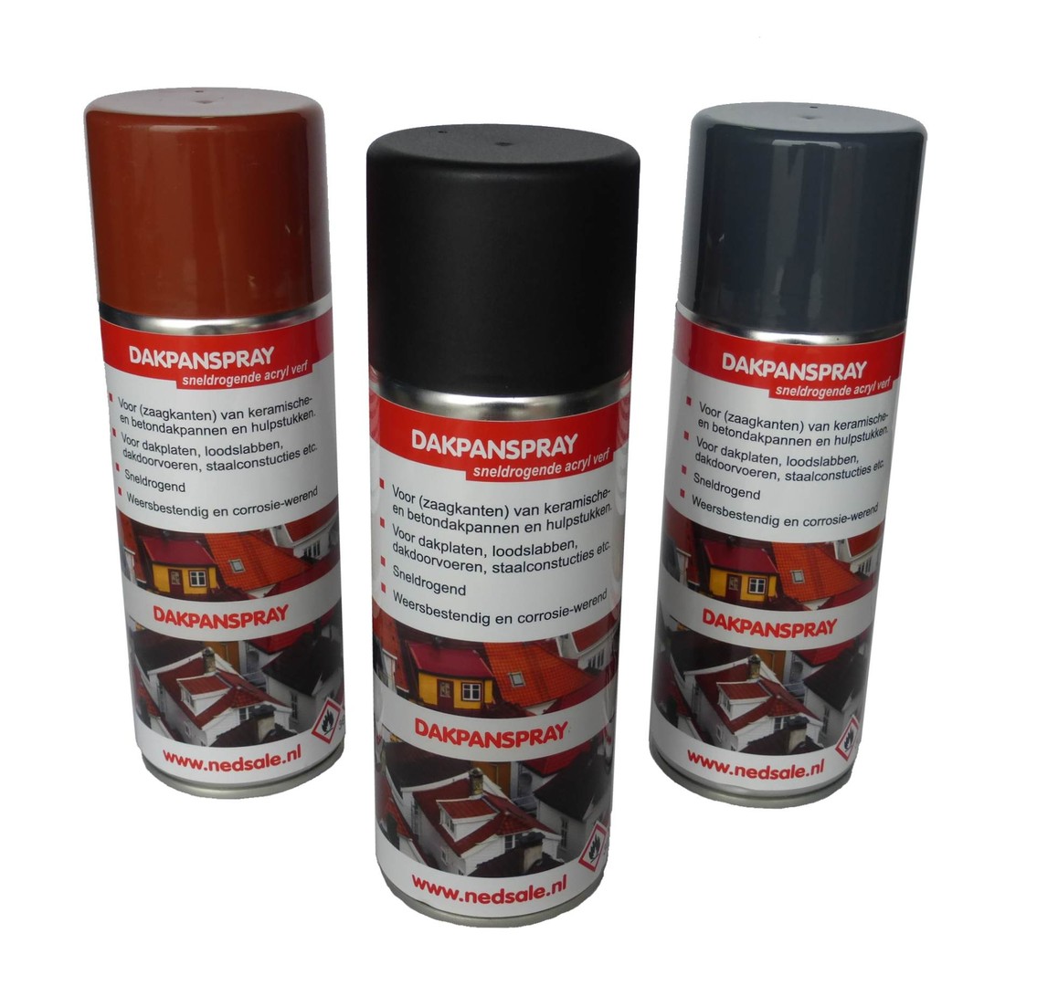 Dakpanspray 400 ml Ral 9005 - mat zwart