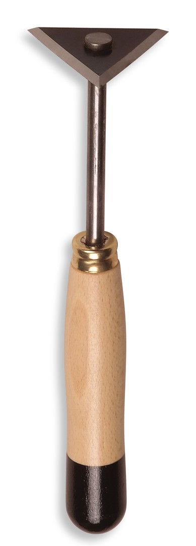 Copenhagen driehoekschraper 80 mm extra hard geblauwd blad (SZ)