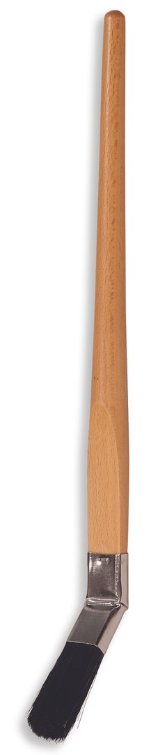 Lyonse penseel gebogen mt 16 zwart varkenshaar (SZ)