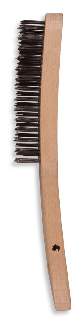 Master staalborstel 3 rij in hout gezet (SZ)