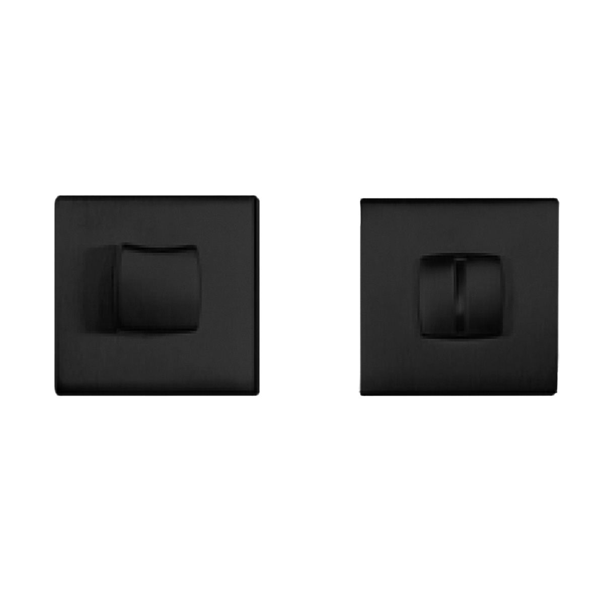 TH toiletgarnituur 50x50x6 mm Mat zwart vierkant