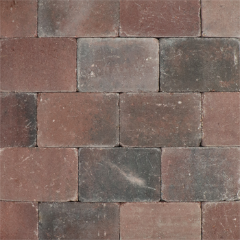 Metro Trommelsteen 15x20x6 cm rood genuanceerd