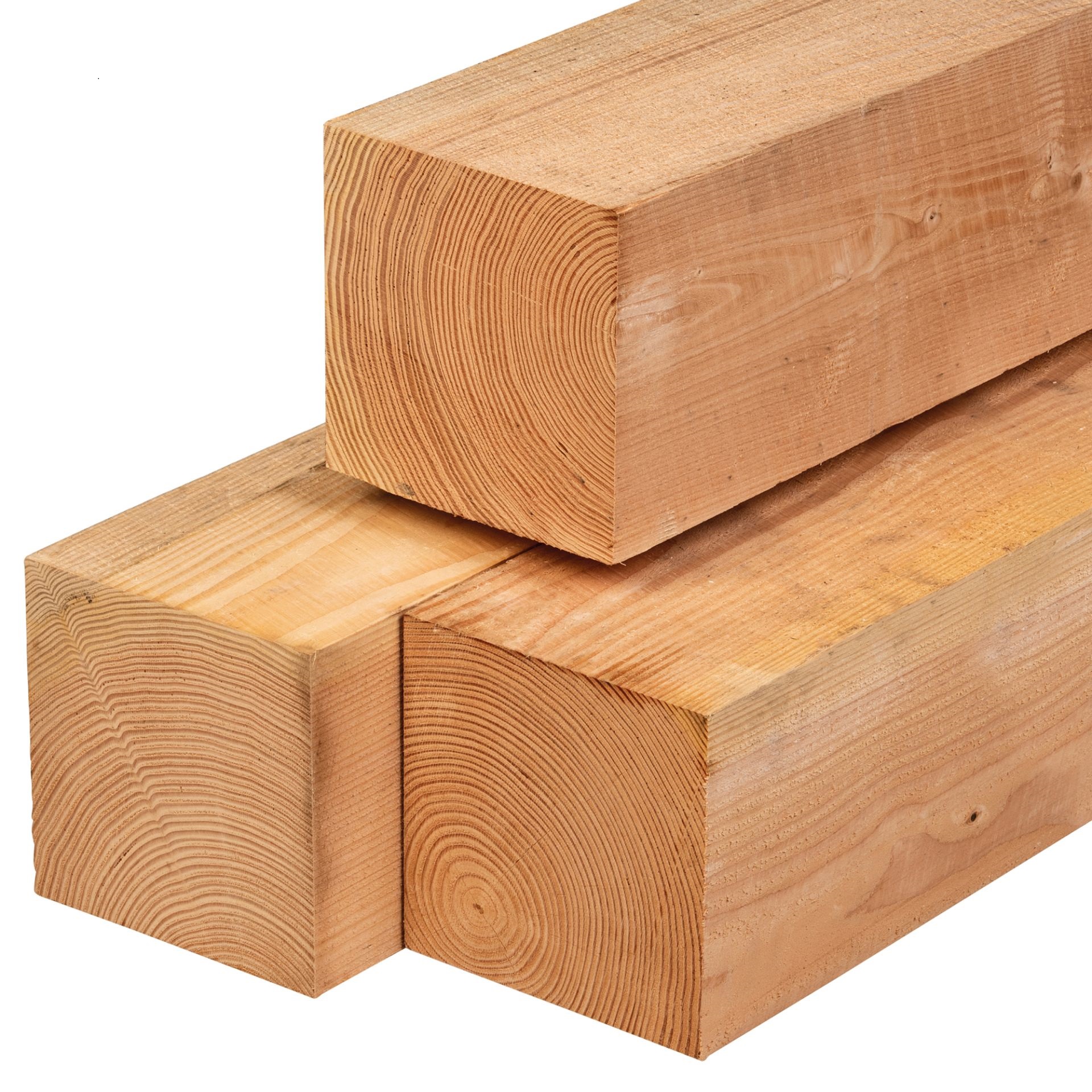 Douglas paal fijn bezaagd 200x200x3000 mm 70% PEFC gecertificeerd