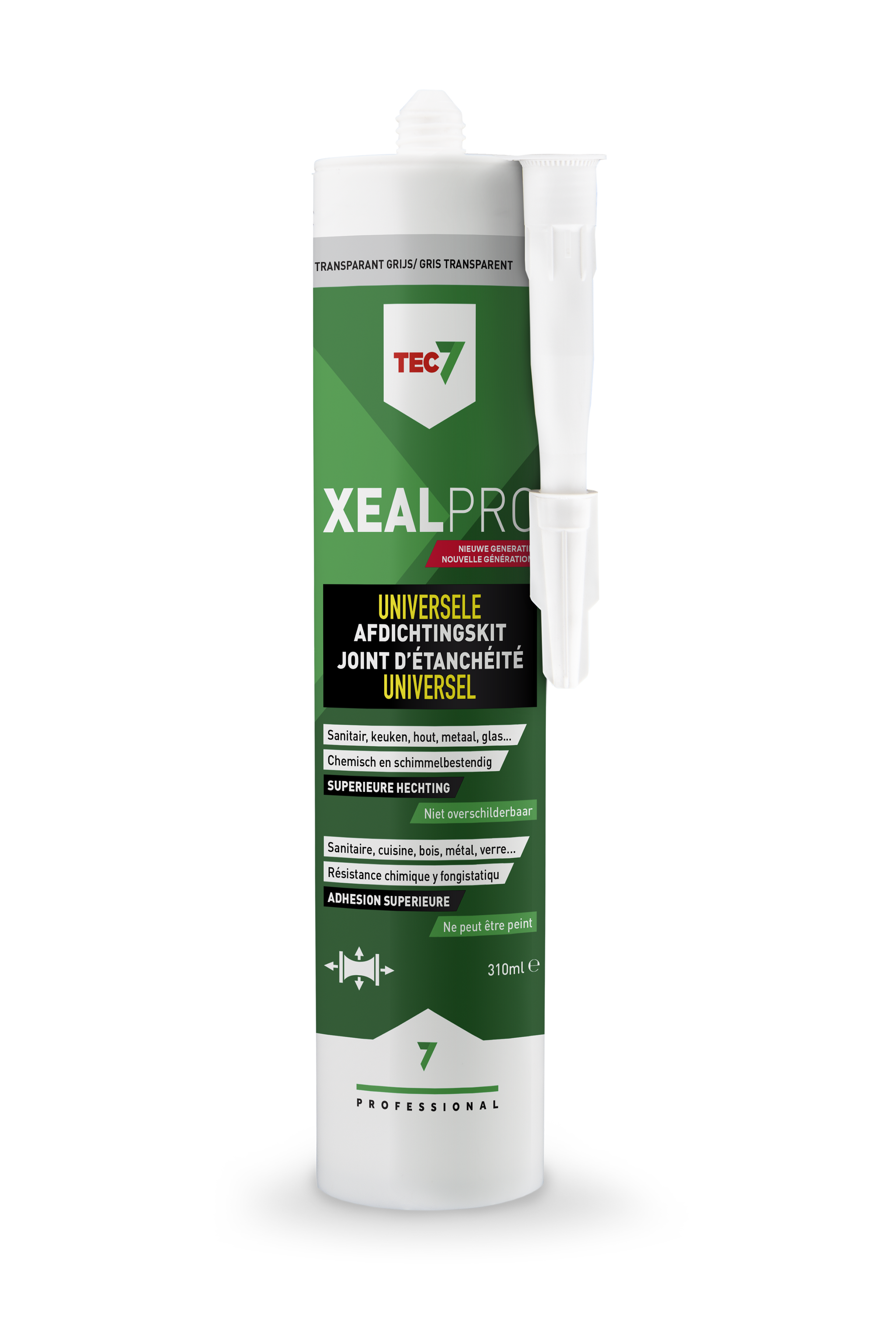 Tec 7 XealPro afdichtingskit 310 ml transparant grijs