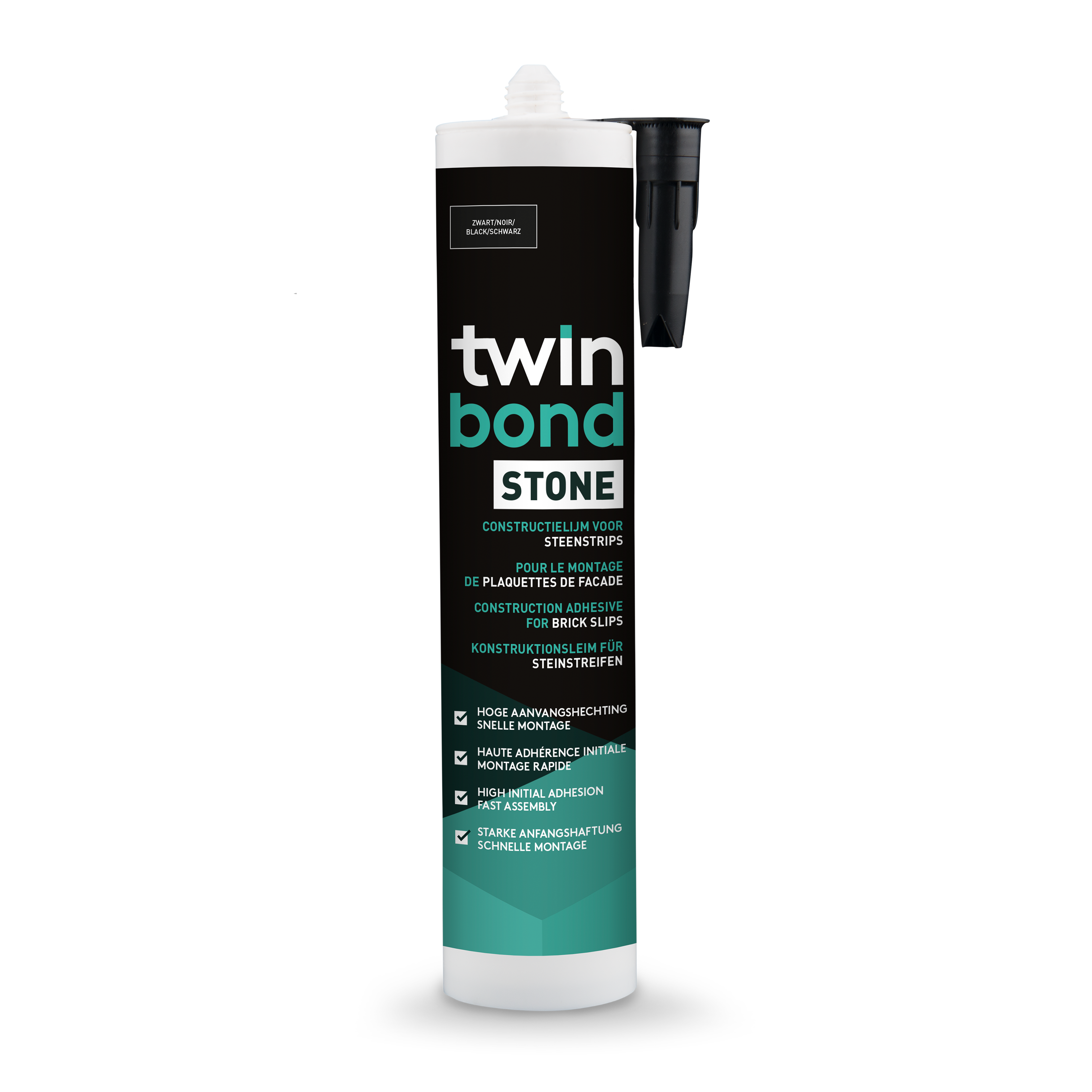 Tec 7 TwinBond stone 290 ml zwart