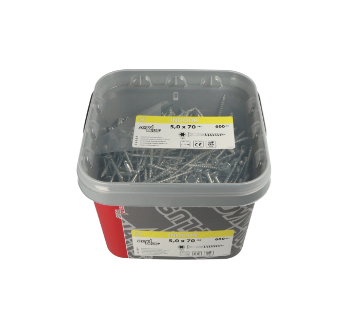 Dynaplus Spaanplaatschroef PK 5,0x70/42 mm verzinkt 600 st T25