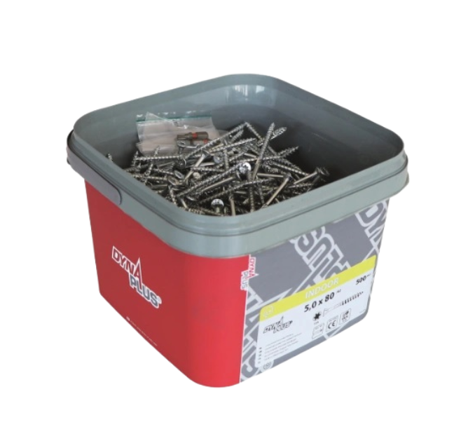Dynaplus Spaanplaatschroef PK 5,0x80/42 mm verzinkt 500 st T25