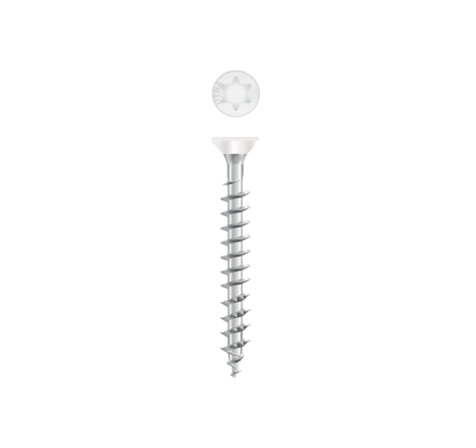 Dynapl beslagschroef PK 4,5x40 mm verzinkt witte kop 200 st T20