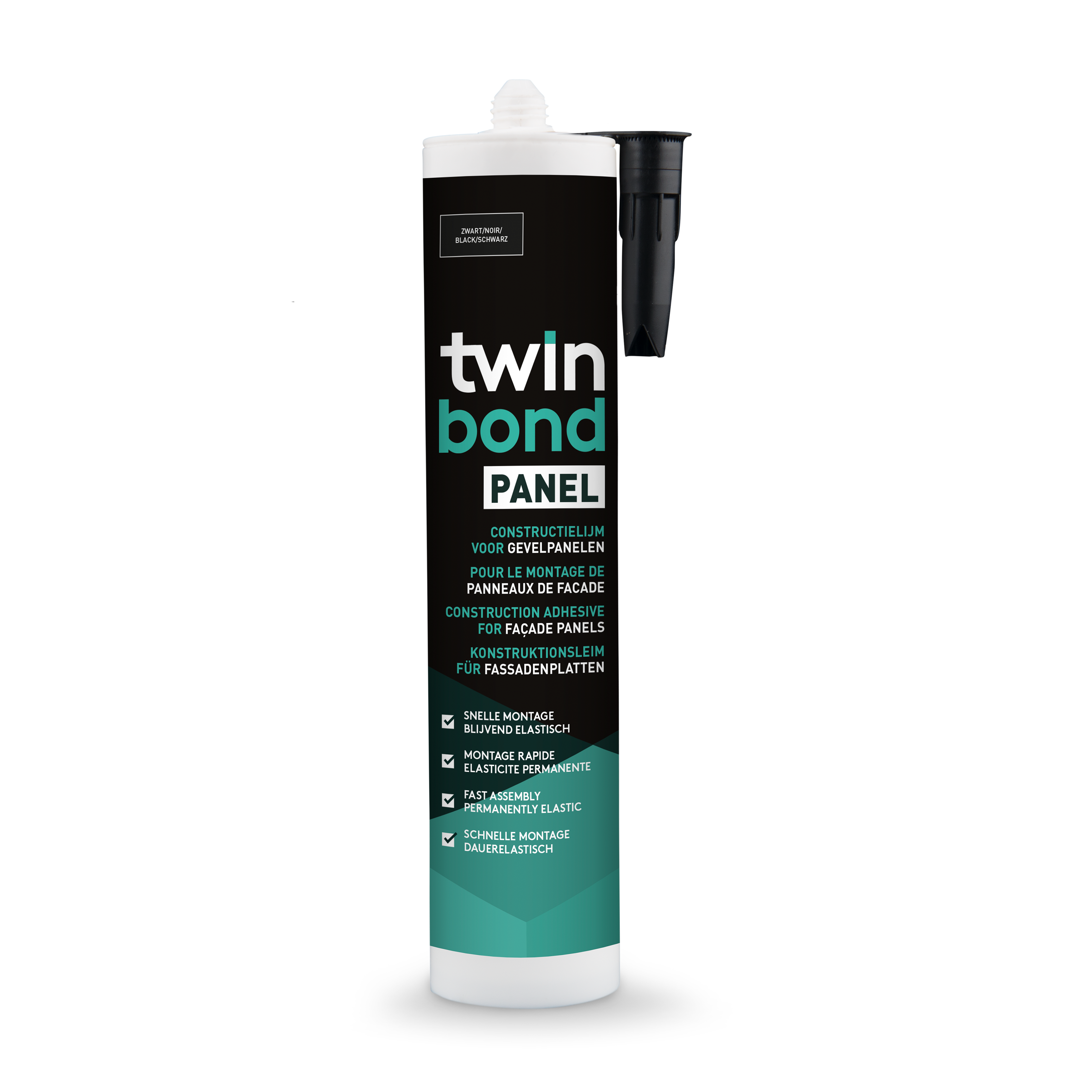 Tec 7 TwinBond panel 310 ml zwart