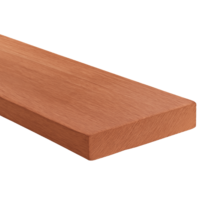 Meranti ruw 25x250x3350mm 70% PEFC gecertificeerd