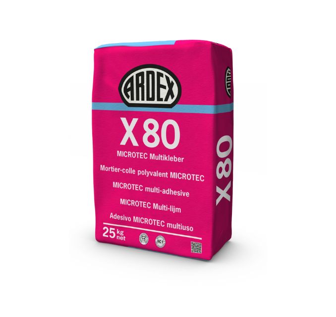 Ardex X 80 vloertegellijm 25 kg binnen/buiten Microtec