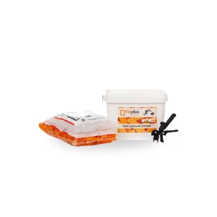 Fixplus kit 3 mm compleet 250 st 250xclips + 250xspie + plastic tang