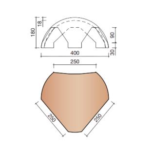 Actua 10 EB vorstenhoed 3 x 2800 zwart edel-engobe