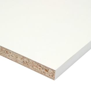 Geplastificeerde panelen 305x80 cm 18 mm wit 1-z met ABS kant