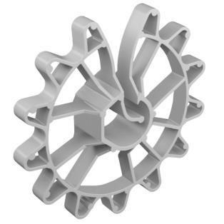Uni ringafstandhouder U14/40 125st dekking 40 mm rond 8 tot 14 mm