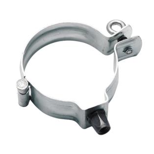 Rheinzink scharnierpijpbeugel 80 mm tbv stalen ondereind
