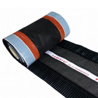 Nedsarol 320mm 5 mt zwart nok-en hoekkeperband