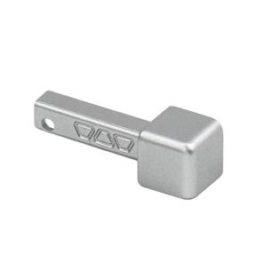Hoekstuk vierkant alu mat 12,5 mm tbv tegelprofiel