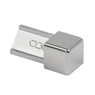 Hoekstuk vierkant rvs mat 10 mm tbv tegelprofiel
