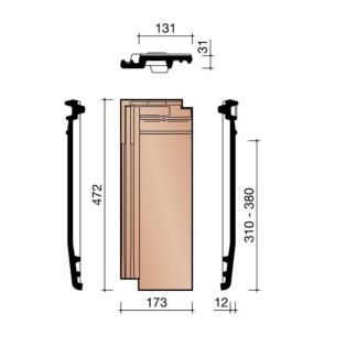 Actua 10 EB halve pan zwart edel-engobe